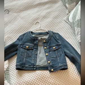 Basically new j crew cropped jean jacket